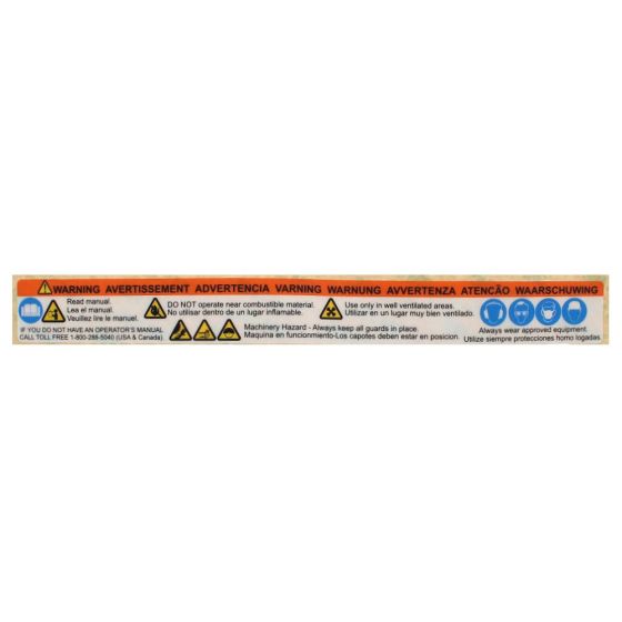Decal - Warning for Husqvarna FS410 D, FS413 Floor Saws - 542 19 06-38