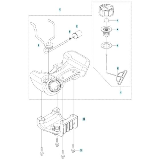 Fuel Tank Assembly for Husqvarna