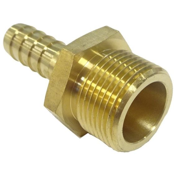 3/4 BSP Male x 1/2" Tail Brass Pipe Fitting
