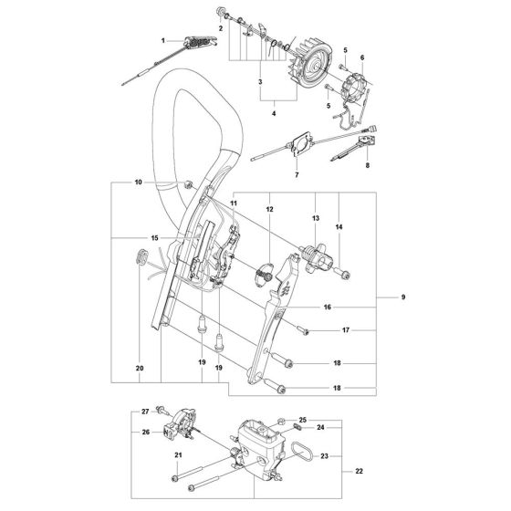 Heated Handle for Husqvarna 550XP