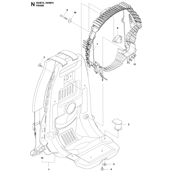 Frame Assembly for Husqvarna 560BFS