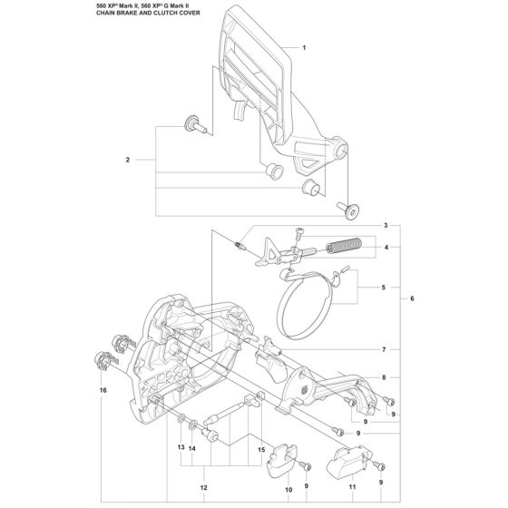 Chain Brake, Clutch Cover