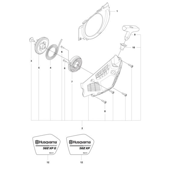 Starter Assembly for Husqvarna 562XP