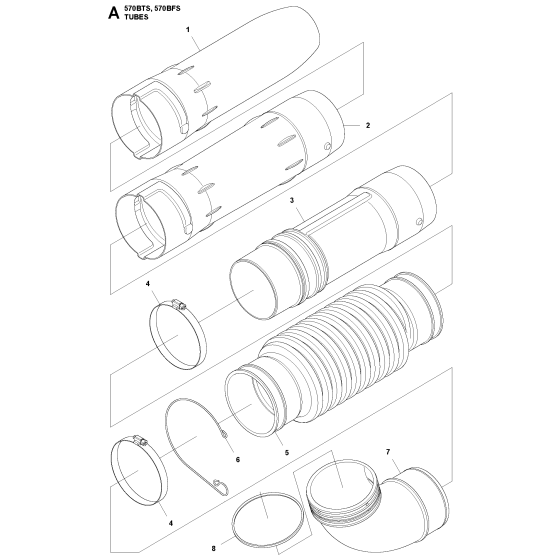 Tube Assembly for Husqvarna 570BTS