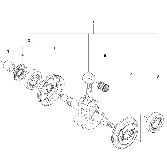Crankshaft Assembly Husqvarna 570II