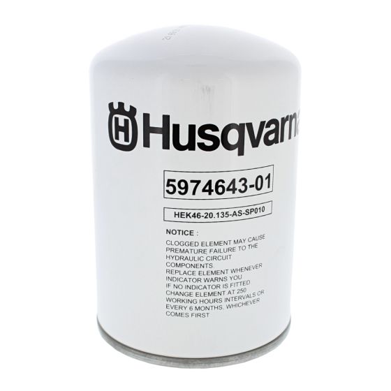 Filter Hydraulic 25 Bar for Husqvarna P520 DX, P525 DX Ride-On Mower - OEM No. 597 46 43-01