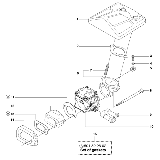 Carburetor & Air Filter for Husqvarna 61