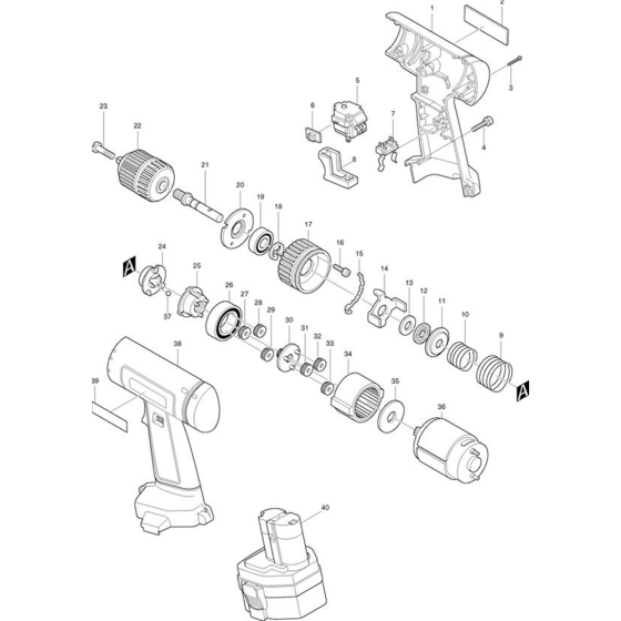 Makita 6223D Drill Driver Assembly