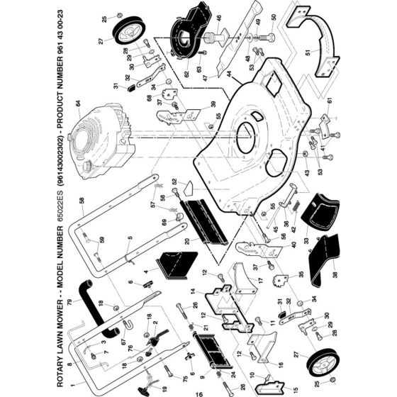 Frame for Husqvarna 65022 ES