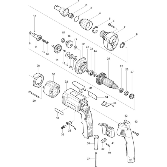 Makita 6823 Screwgun Assembly