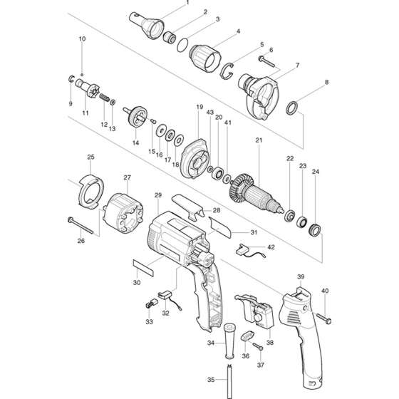 Makita 6825 Screwgun Assembly