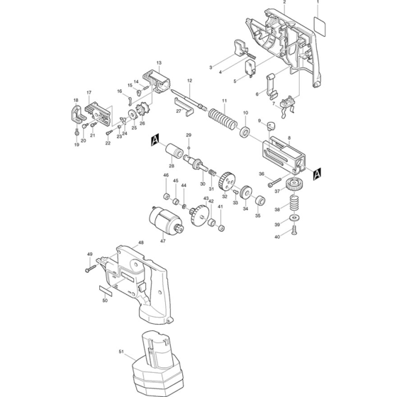 Makita 6831D Main Assembly