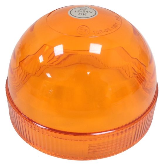 Amber Lens for LED Beacon Dome Shaped 127mm