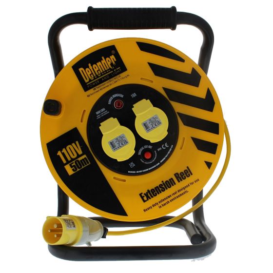 50M Industrial Trade Cable Reel 1.5mm, 3 core, H05 - VVF VDE 110V
