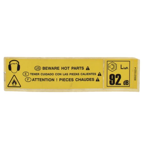 Decal Hot Parts Ul - Genuine Belle Part - 800/21322