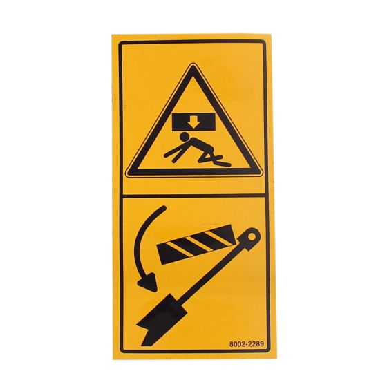 Secure Cylinder Locking Device Decal for Terex HD850, HD1000, HD1200 Dumpers - OEM No. 8002 2289