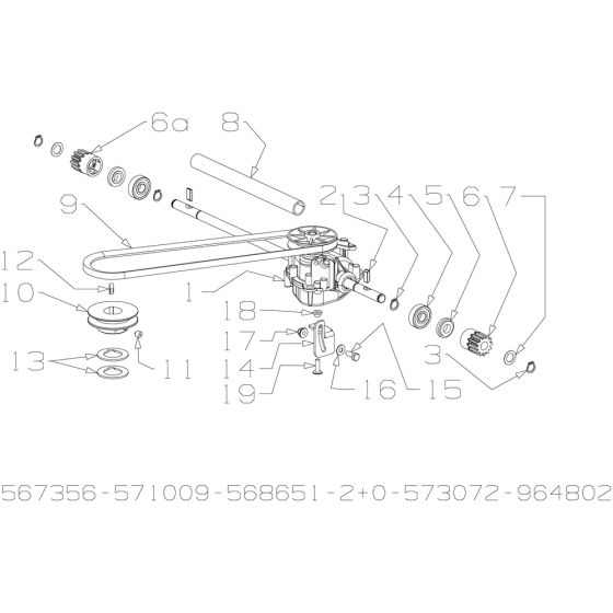Gearbox Assembly for Masport 800AL