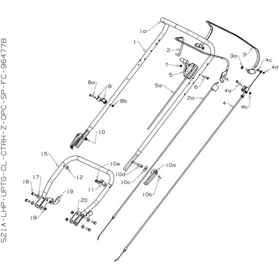 Handle Assembly for Masport 800AL