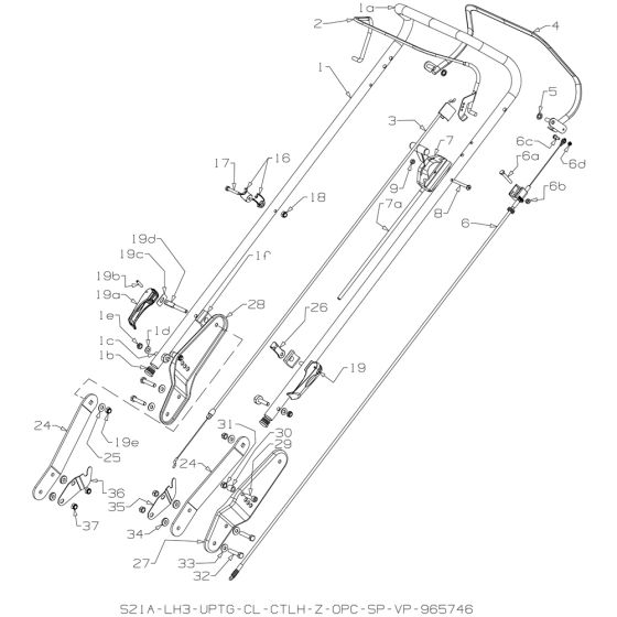 Handle Assembly for Masport 800AL