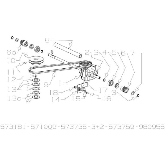 Gearbox Assembly for Masport 800ST