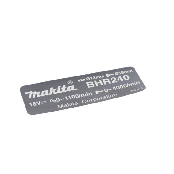 Name Plate for Makita BHR240 Hammer Drill
