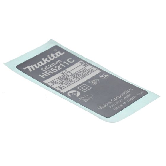 Name Plate for Makita HR5211C Rotary Hammer - OEM No. 863353-6