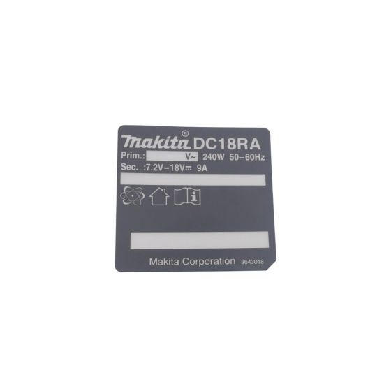 Makita Name Plate DC18ra - 864301-8