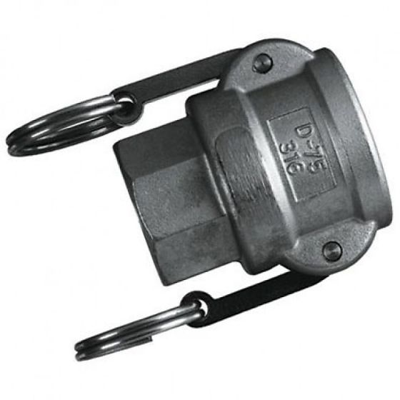 3/4" BSP Aluminium Femaled Threaded Cam & Groove Lever Coupling - Type D