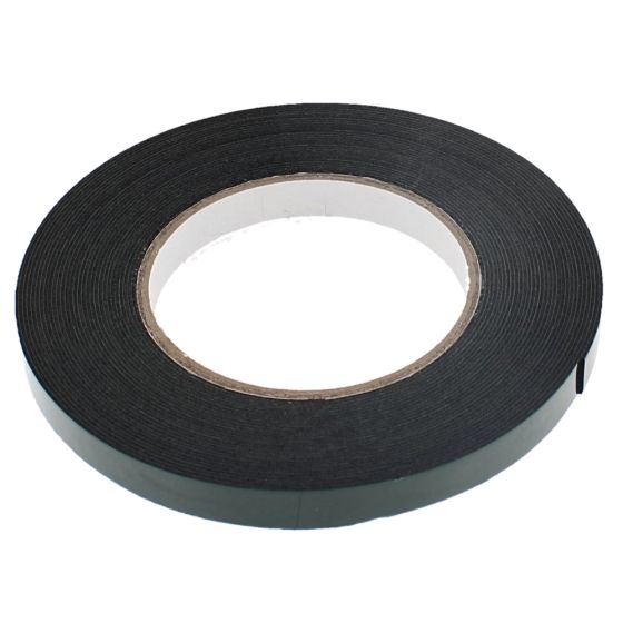 Double Sided Foam Tape Black Size: 12mm x 10m