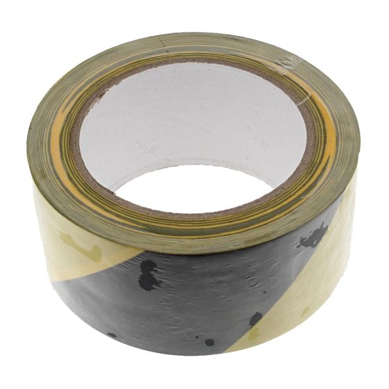 Black/Yellow Hazard Warning Tape Size: 50mm x 33m