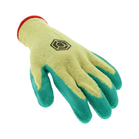 Economy Grip Glove Rubber Coated Palm Knitted Back Multi Purpose Green LGE