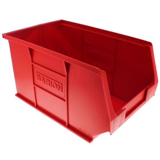 Red Plastic Wall Panel Storage Bins Size 7 - Pack of 5
