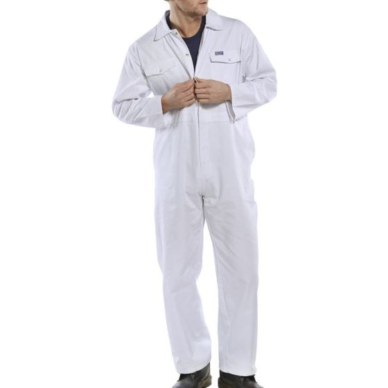 White Poly/Cotton Boiler-suit