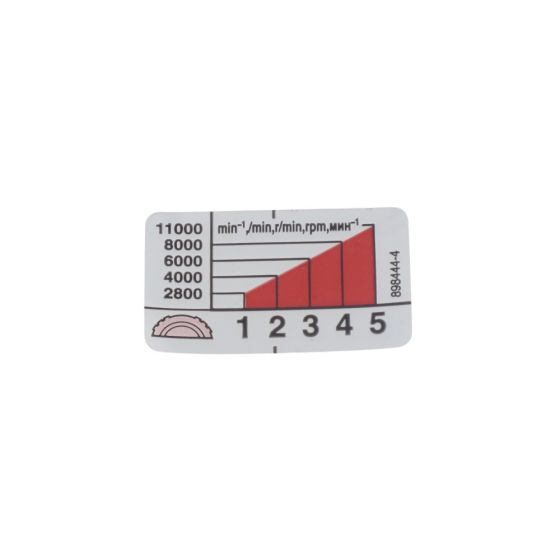 Label/ Indication for Makita GA4540C, GA5040C Angle Grinder - 898444-4