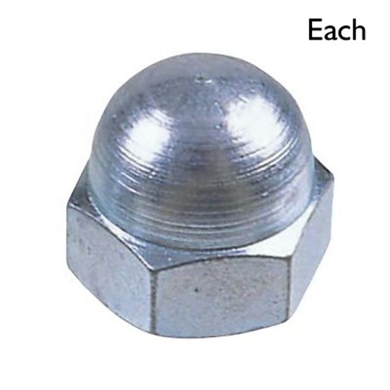 Dome Nuts, Zinc Plated, Size: M20 - Sold Individually
