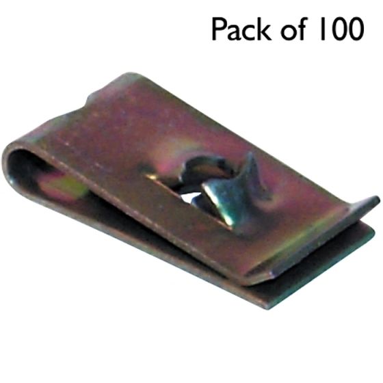 U Nuts, Zinc Plated, Size No. 12, Pack of 100