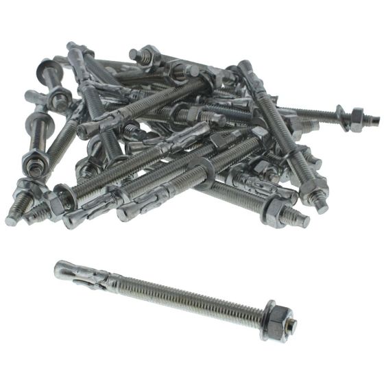 Through Bolts, Size: M8 x 100, Zinc/Yellow Passivated - Pack of 100