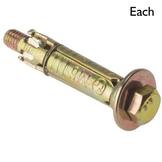 Shield Anchor - Loose Bolt, Size: M10 x 50 (Hole Size: 16mm) - Sold Individually