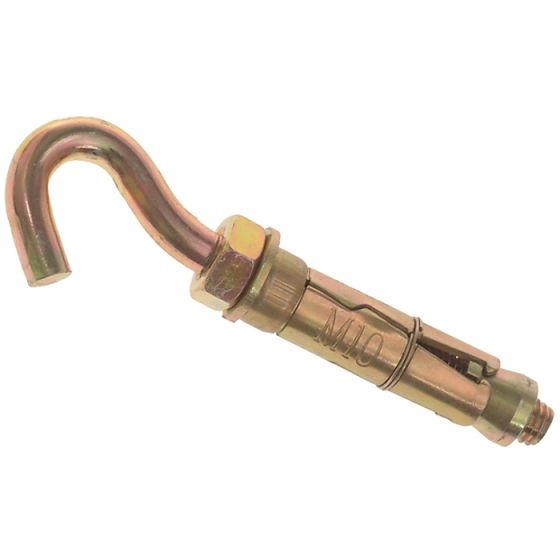 Shield Anchor - Hook Bolt, Size: M6 (Hole Size 10mm) - Sold Individually