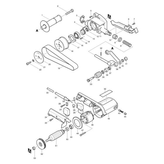 Makita 9031 Belt Sander Assembly
