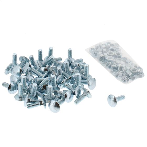Cup Square Head Coach Bolts, Zinc Plated, M8x25mm - Pack of 50