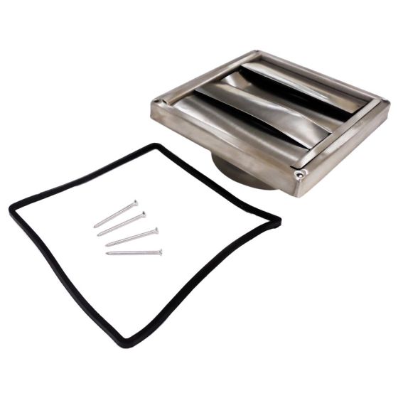 Wall Outlet Vent 125mm Stainless Steel for Home Extractors