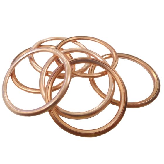 Copper Compression Washers Size: 22mm x 27mm x 2mm (Pack of 50)