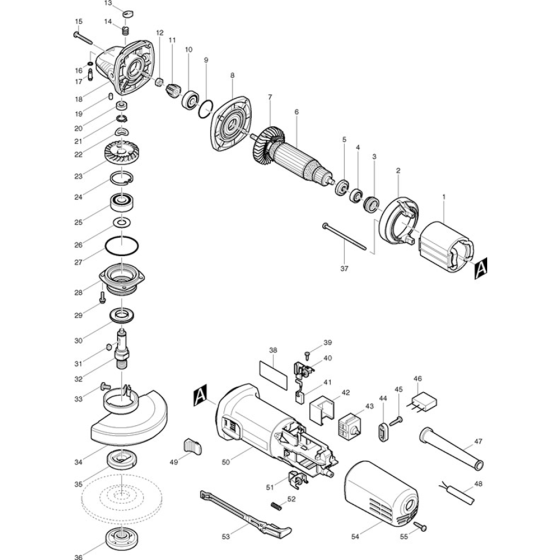 Makita 9557NB Main Assembly