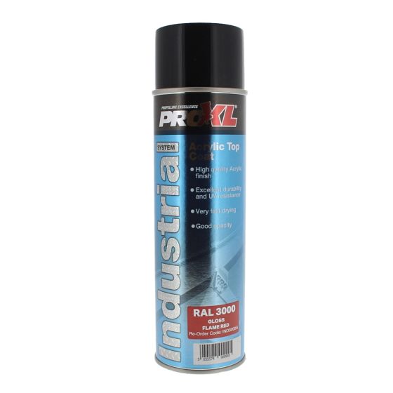 Proxl Industrial - Acrylic Topcoat Aerosol - Ral 3000 Flame Red (500ML)