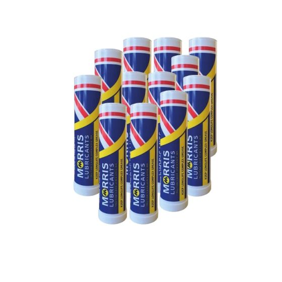 Morris K2EP Red Longlife Grease Cartridge Lithium (400g) - 12 Pack