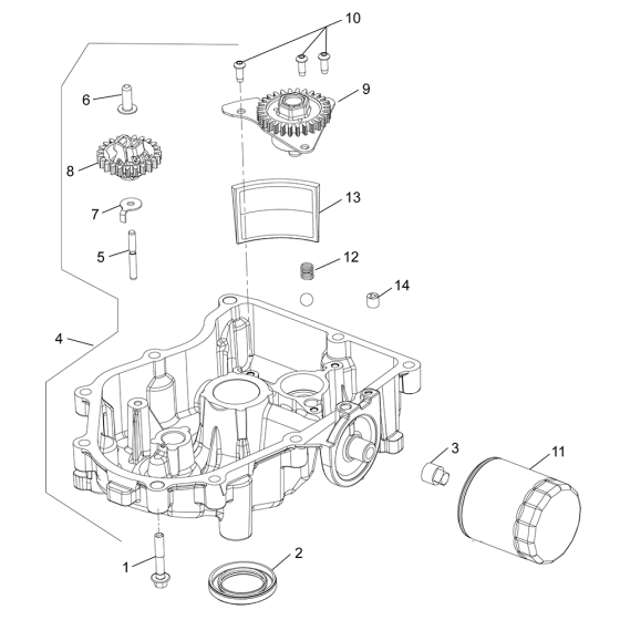 Lubrication for Kohler KT740