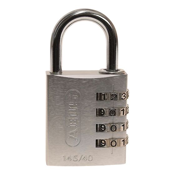 145/40 40mm Aluminium Combination Padlock Silver 49543 by ABUS - 49543