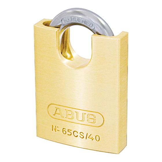 65/40CS 40mm Brass Padlock Closed Shackle Carded by ABUS - 35829