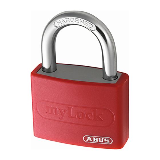 T65AL/40 40mm My Lock Aluminium Padlock Red Body 50012 by ABUS - 50012